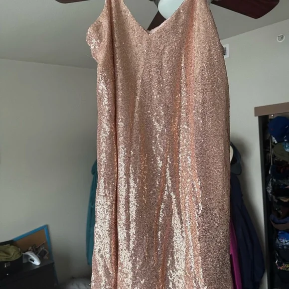 Bar III | Dresses | Rose Gold Sequin Dress | Poshmark